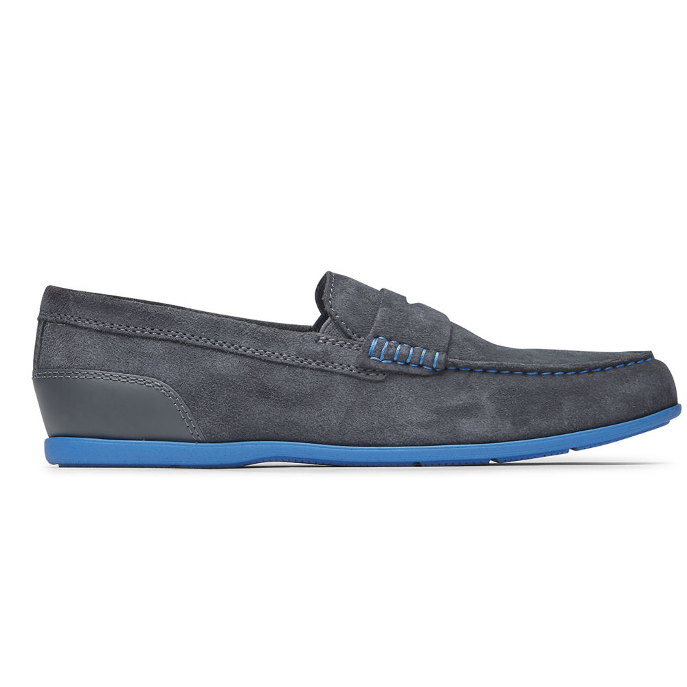 Rockport Slip-On For Mens Dark Grey - Malcom Penny - AZ5706493